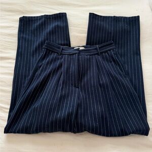 Abercrombie & Fitch Dark Blue Striped Trousers